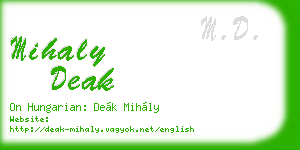 mihaly deak business card