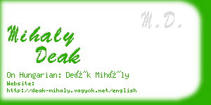 mihaly deak business card